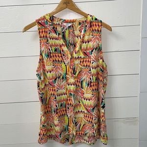 Crown & Ivy bright pineapple tank top